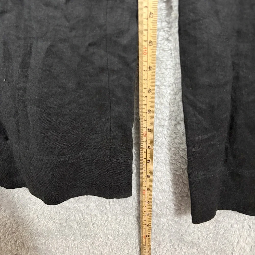 Everlane Linen Picnic Straight Leg Jumpsuit Size 0 Black Sleeveless Button Front